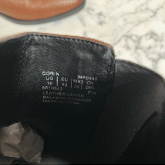 Calvin Klein Men's Corin Textured Tumbled Leather Chelsea Boot Dark Brown 10 - Picture 8 of 10